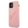 Guess GUHCP12SLSVSPI iPhone 12 mini5,4 różowy/pink hardcase Script Vintage